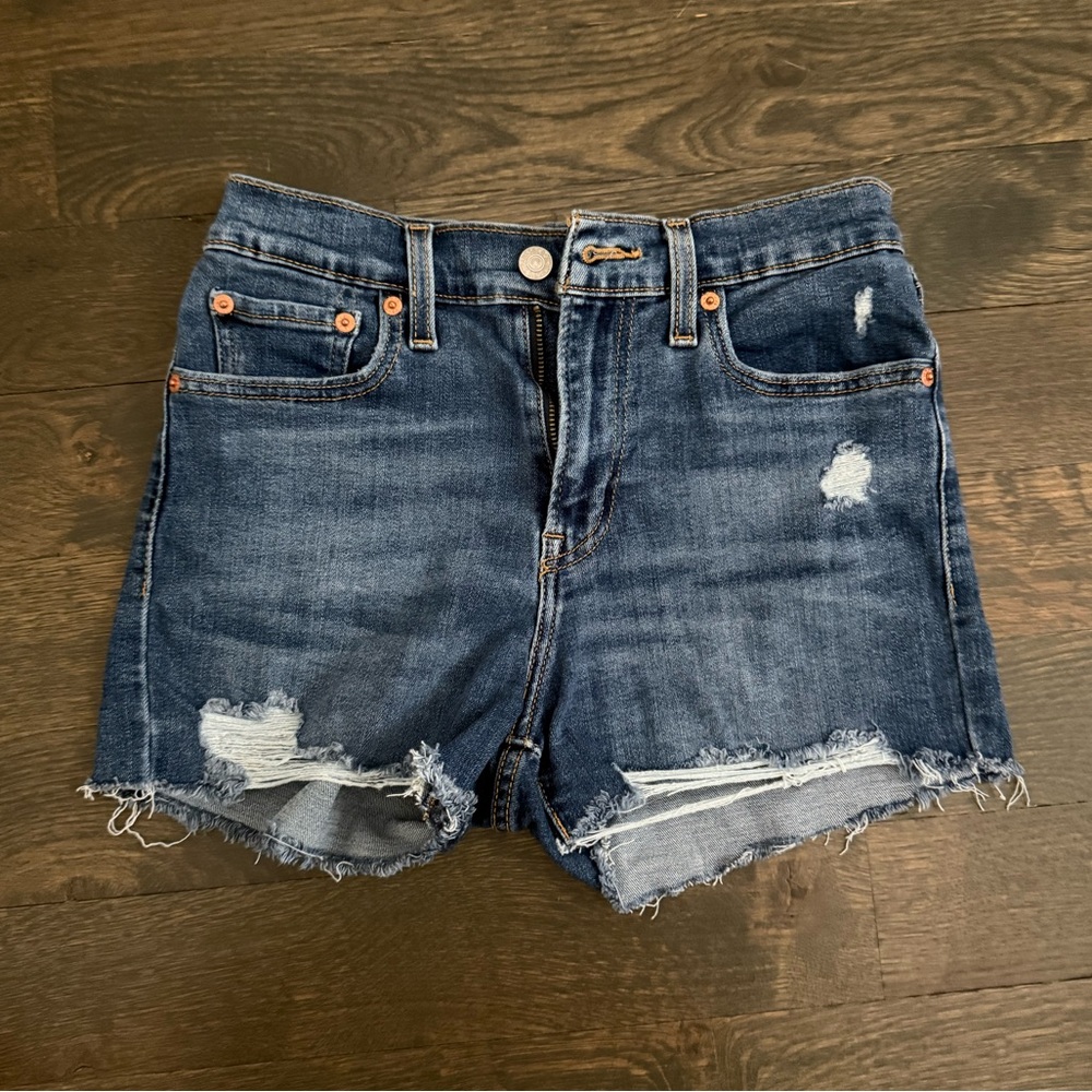Levi Denim Distressed Shorts